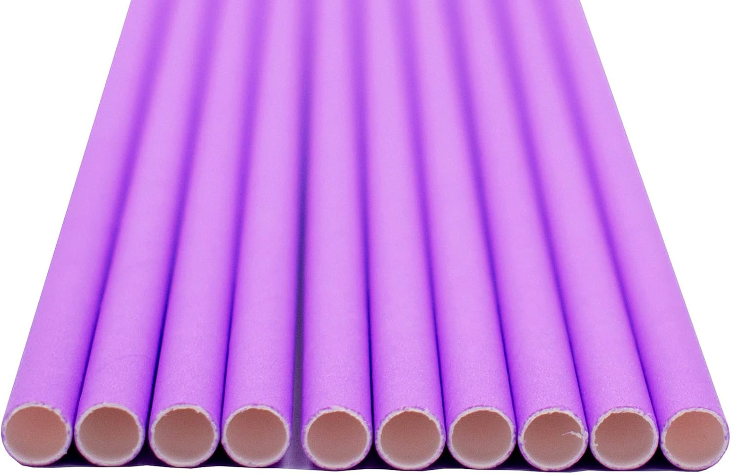Pack of 300 Pastel Purple Biodegradable 4-Ply Paper Drinking Straws (Compostable, Non-toxic, BPA-free)