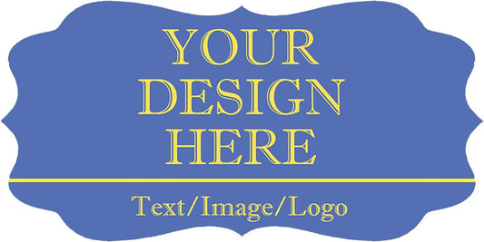 Custom Stickers 70-1000 Personalized Labels for Birthday Party Wedding, Customized Stickers for Business Logo(2-Fancy Frame)