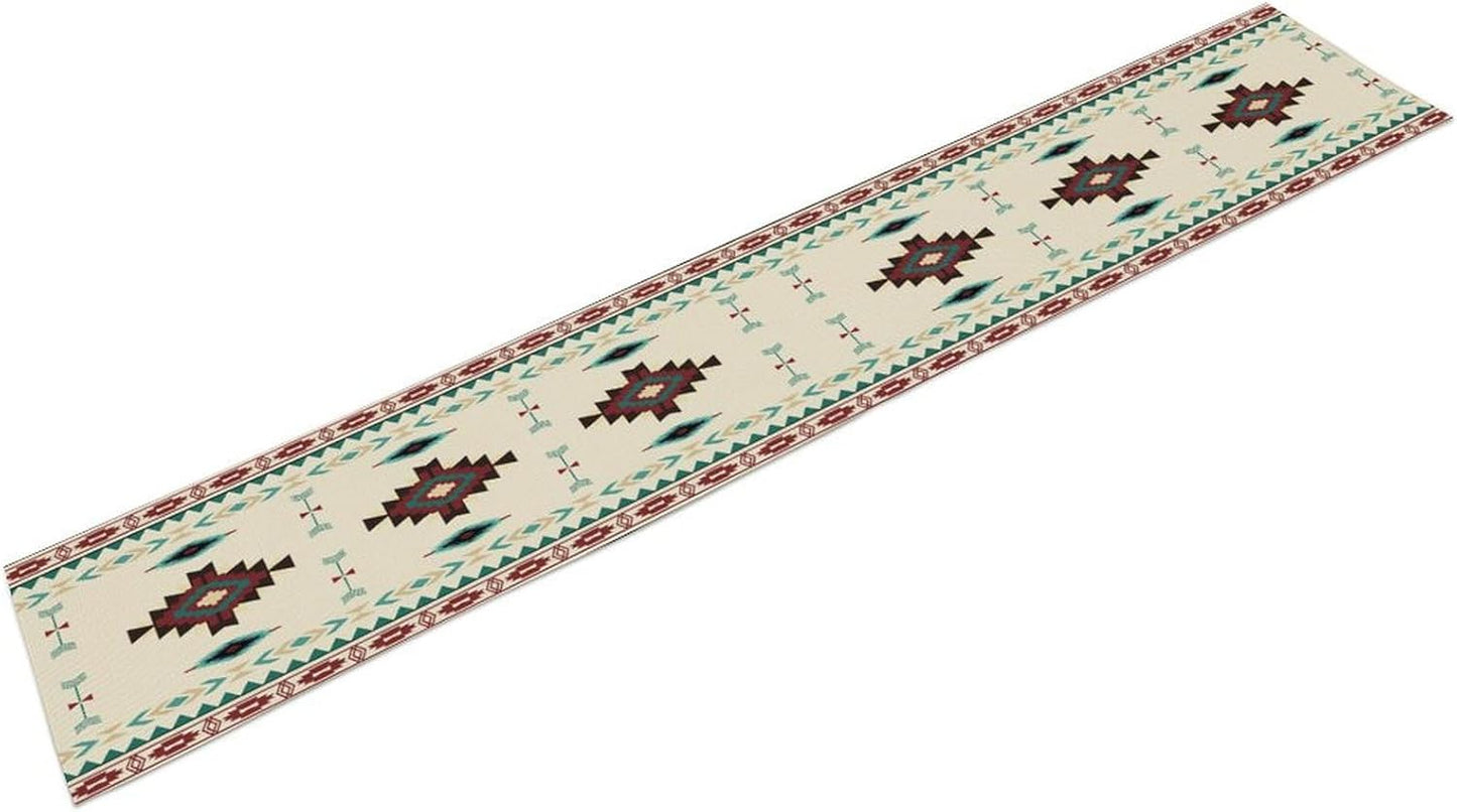 Aztec Table Runner Southwestern Native Vintage Geometric Pattern Table Runner Retro Country Table Dinner Decoration 13x108 Inch