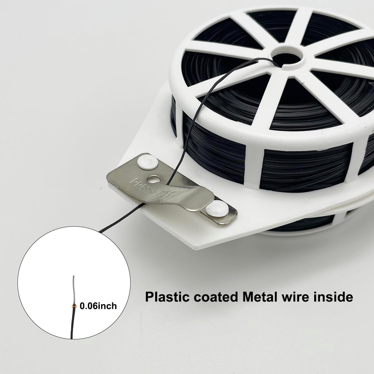 656ft (200m) Twist Ties, Garden Plant Ties with Cutter, Reusable Multifunctional Plant Ties, Fixing Vines Plant Support for Gardening Home Office(Black)