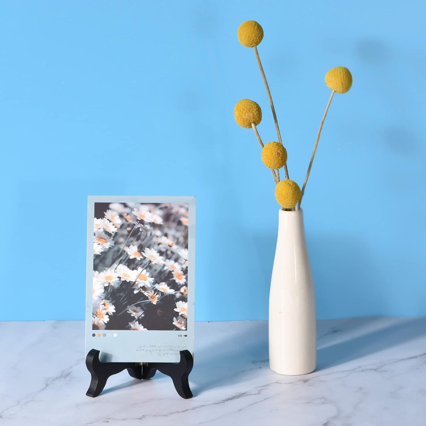 uxcell 8" Easel Plate Holder, Wooden Folding Display Stand Brown for Decorative Picture Frame