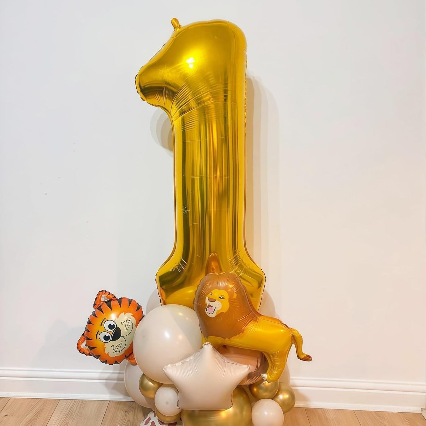 Gold 5 Balloon Number,40 Inch Number 5 Balloon Large Gold 5 Foil Mylar Helium Balloon for Birthday Party Decorations
