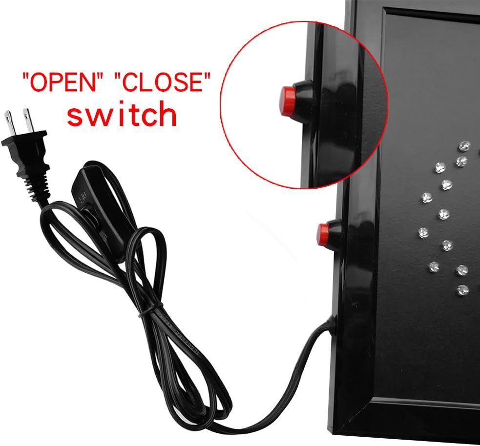 Boshen Led Open Signs Decor for Business Mart Shop Store Bar Cafe Barber ATM Now Open Sign Display On/Off Switch + Chain (2 in 1 Open Closed)