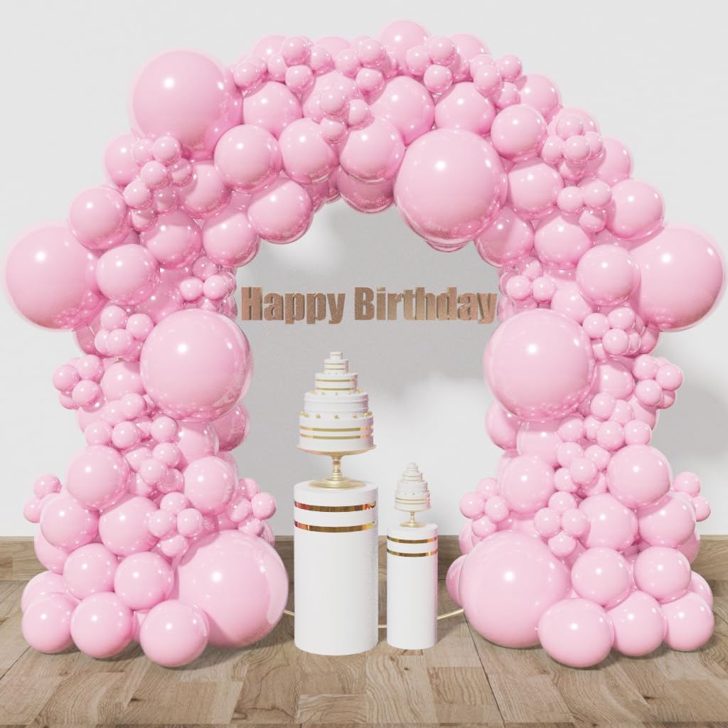 KAWKALSH Light Pink Balloon Arch Kit 111Pcs 18 12 5 Inch Latex Party Balloons Garland for Birthday Baby Shower Wedding Engagement Anniversary Christmas Party Decorations