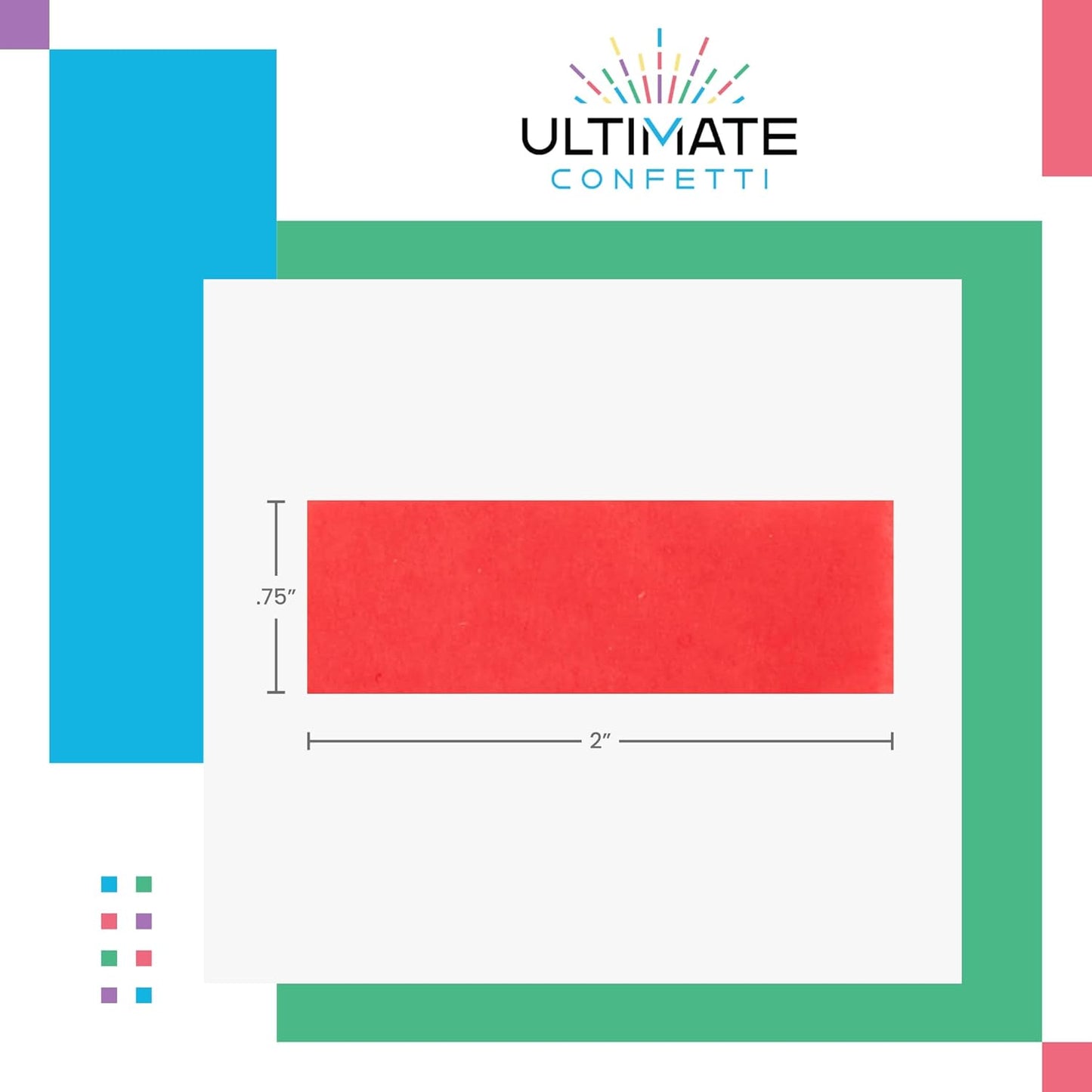 Baby Blue Biodegradable Confetti - Rectangular Flame-Resistant Tissue Paper Confetti for Cannon and Launcher use – Best for Gender Reveal, Parties, and Concerts - 20 lb, 320 oz