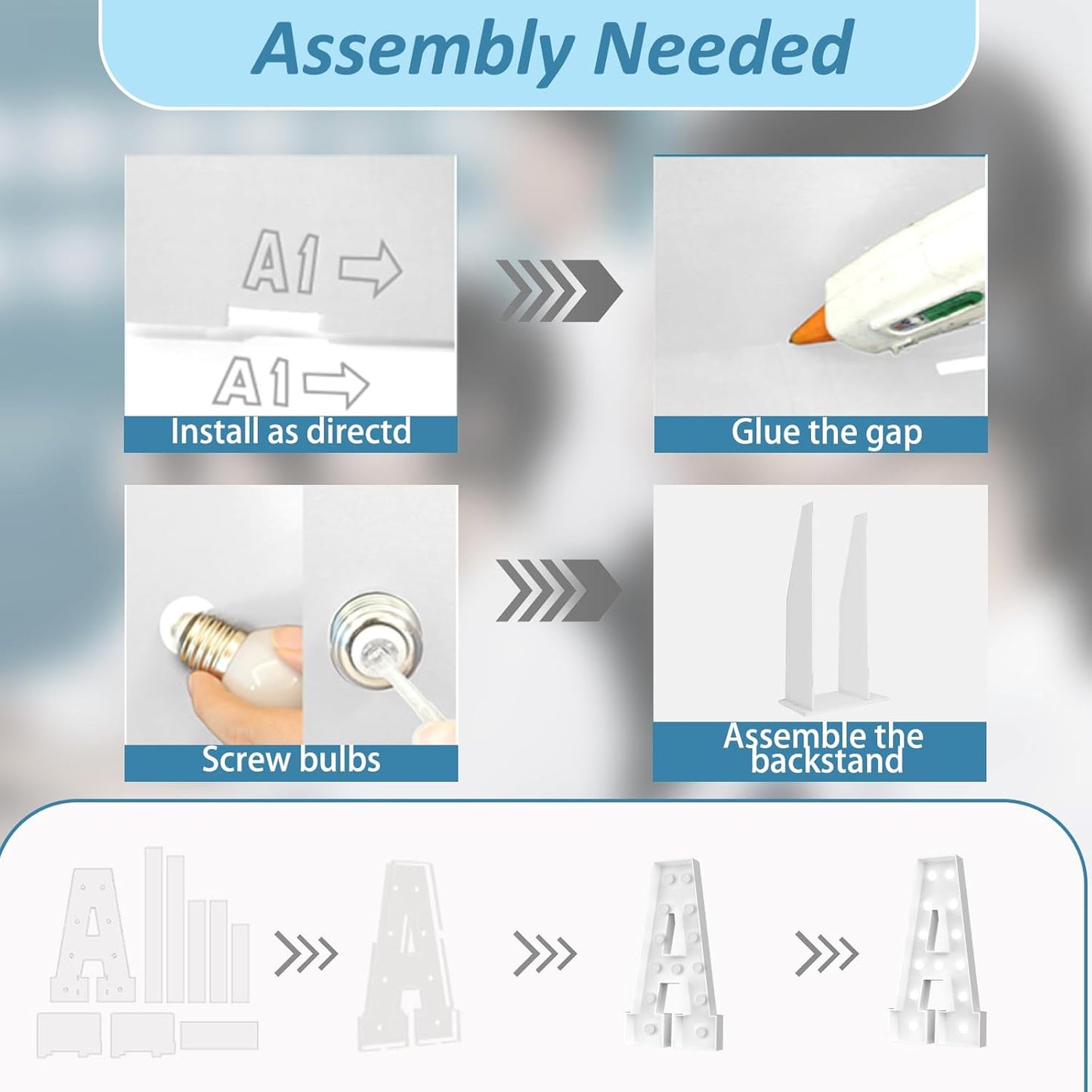 Ledido 4FT Marquee Light Up Numbers, Cool White Light Up Numbers Large Marquee Numbers for Party Decorations,5th 15th Birthday Anniversary Decor, Number 5