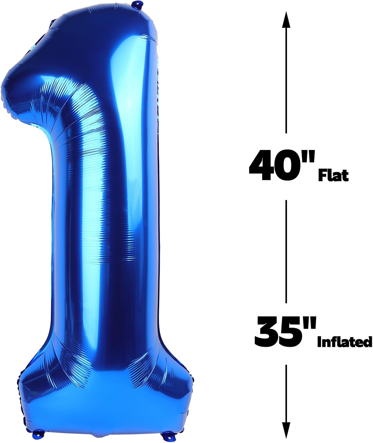 Blue Jumbo Number 100 Balloon 40 Inch, Baby or Special Celebration 100 Days 100th Birthday Balloons Supplies, Foil Helium Birthday Giant Balloon Decorations