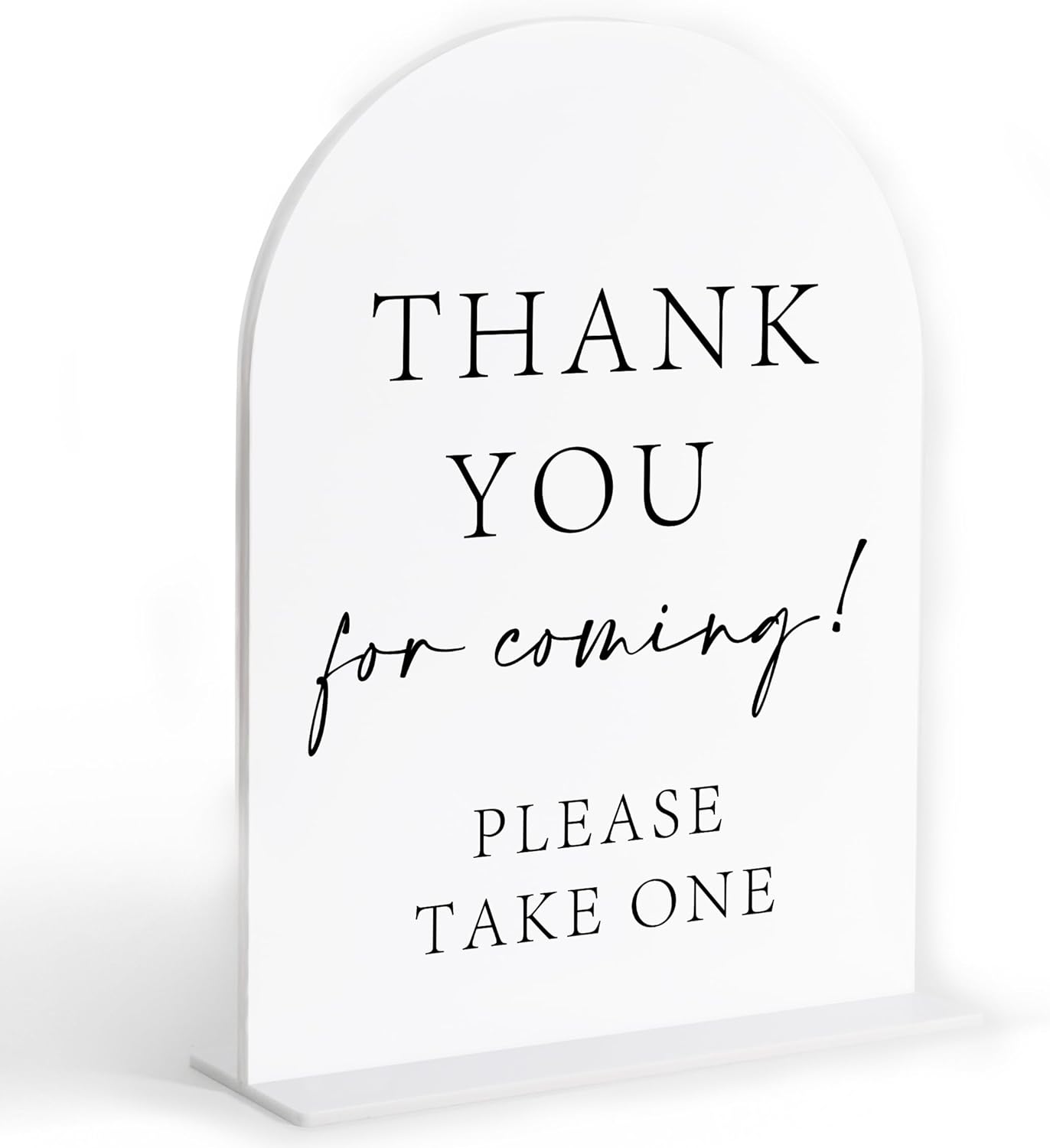 Thank You For Coming Please Take One Sign, White Arch Acrylic Wedding Sign, Wedding Favors for Guests, Bridal Shower Decor, Centerpiece Table Decorations Party for Bride and Groom-5
