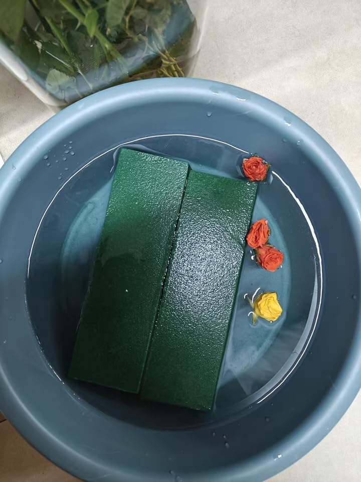 3 Pack Square Floral Foam Blocks – Strong Water Absorption & Moisture Retention, Easy to Cut & Shape, Wet & Dry Use, Ideal for Weddings, Parties, DIY Crafts, Florists & Home Decor