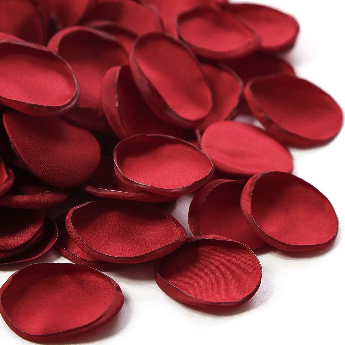 Floroom 500pcs Rose Petals Dark Red Faux Silk Flower Petals for Wedding Flower Girl Basket Aisle Scatter Dinner Table Centerpieces Party Confetti Bridal Shower Romantic Night Decoration
