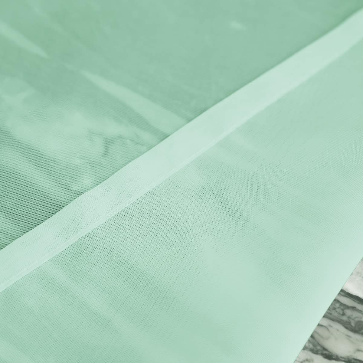 Window Light Green Sheer Curtains 145 Inches Long 2 Panels Sheer Curtain Basic Rod Pocket Panel for Bedroom Children Living Room Yard Kitchen (Light Green, 52" W x 145" L | 2 pcs)