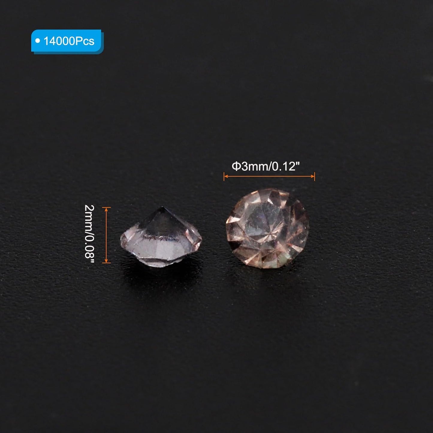PATIKIL 14000Pcs Wedding Table Scatter Confetti Crystals 3mm Acrylic Diamonds Vase Fillers Gems for Table Centerpiece Decorations Bridal Shower Party, Gray AB