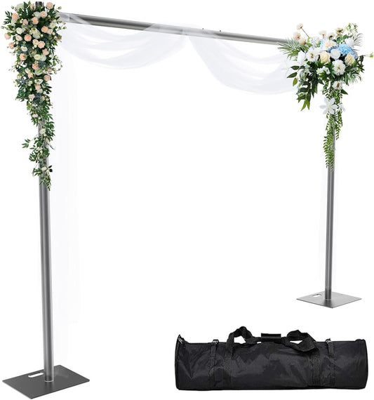 Pipe and Drape Backdrop Stand 8ftx10ft Adjustable Background Support System Heavy Duty Background Stand for Wedding Banquet Decorations Black