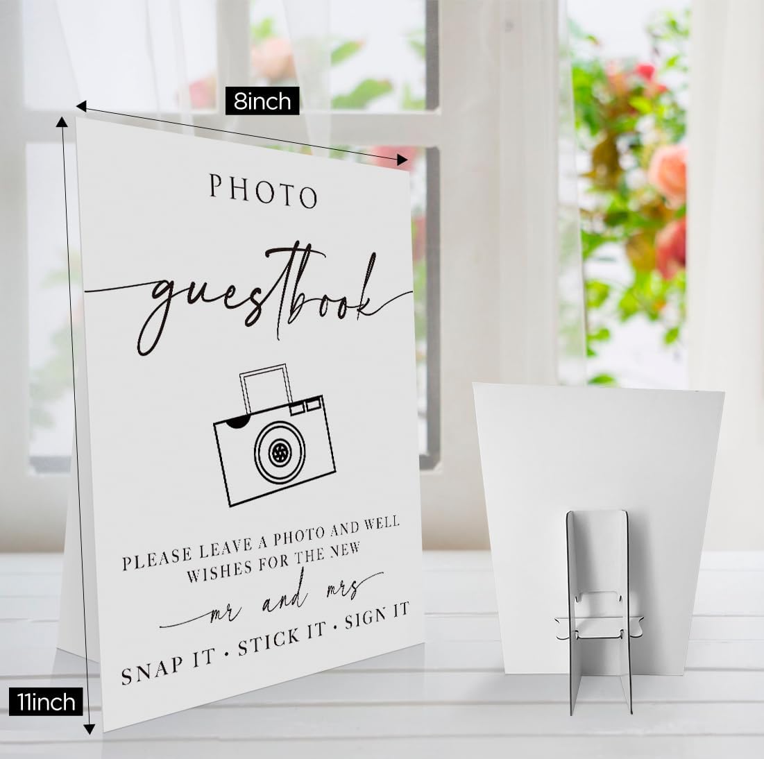 Wedding Photo Guestbook Sign 8 x 11 Inch, Photo Guest Book Sign, Photo Minimalist Wedding Sign, Reception Signage, Snap It Sign, Modern Wedding Sign WDS19