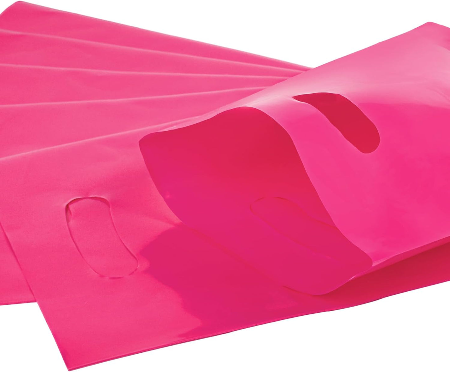 Rose 100 PCS Small Gift Bags, 6"x8" Goodie Party Favor Bags with Handle, Treat Retail Pouches for Kids Birthday, Christmas, Small Business