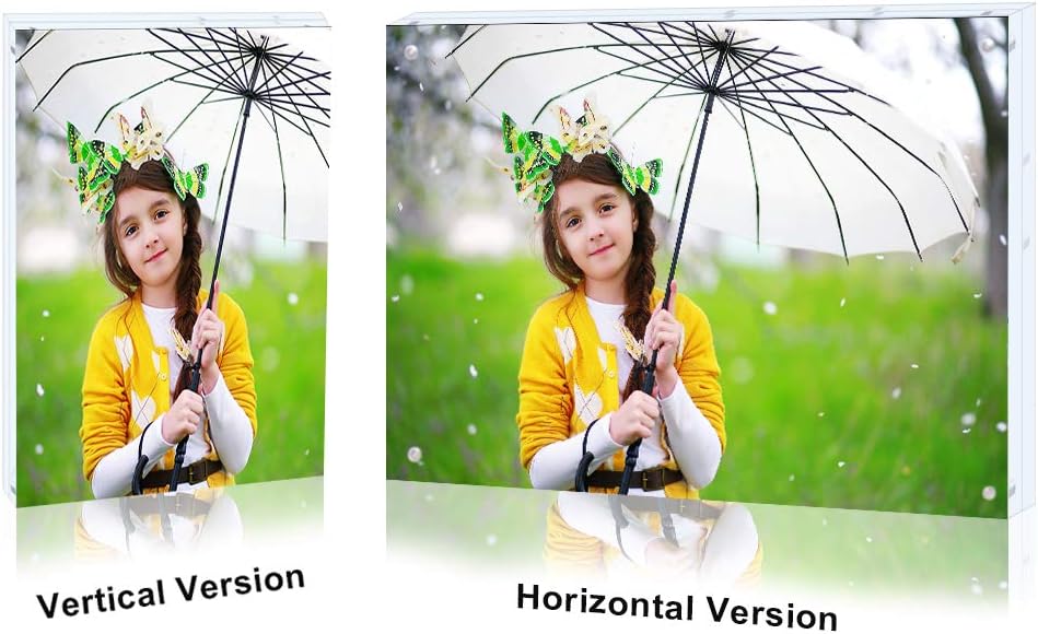 Premium Acrylic Picture Frame 4x6-3 Pack Gift Box Package, Clear Free Standing Desktop Double Sided Best Gift for Family, Perfect Decorate Birthday Wedding Party - Free Soft Microfiber