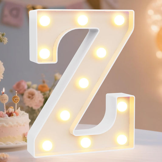 Pooqla LED Marquee Letter Lights Sign, Light Up Alphabet Letter for Home Party Wedding Decoration Z