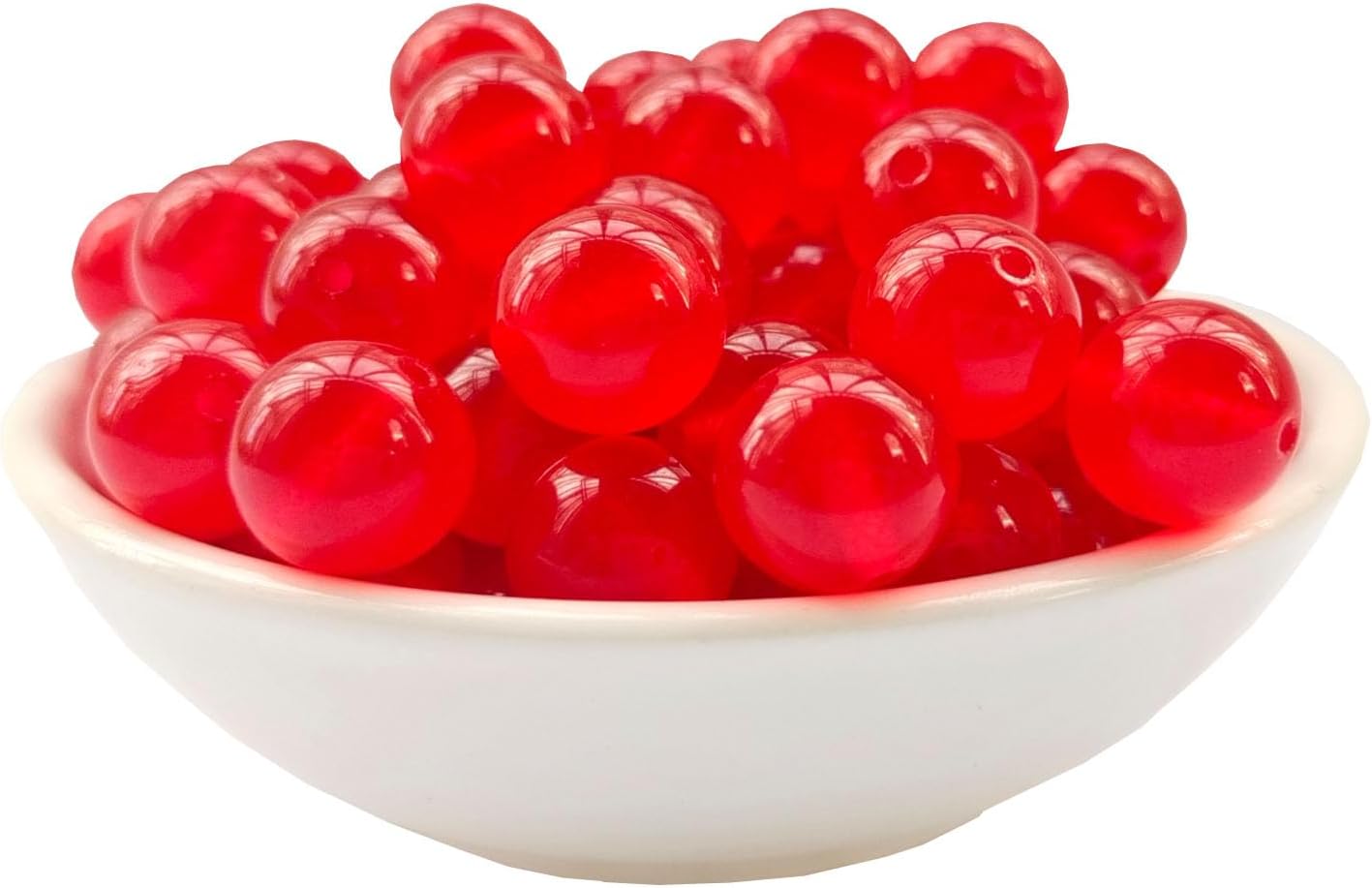 Stone Beads 10mm 60pcs Red Chalcedony Beads Round Loose Gemstones Beads for Bracelet Necklace Jewelry Making (10mm, 61030 Red Chalcedony)