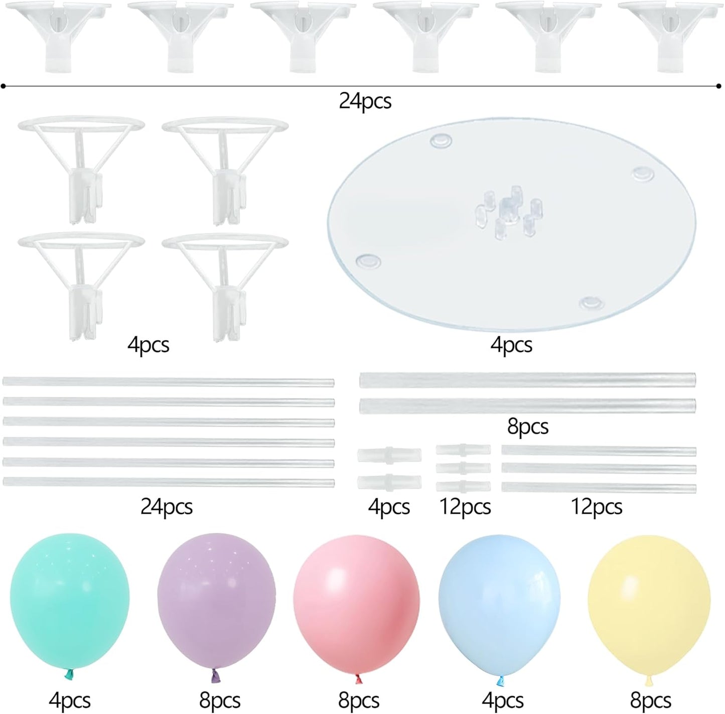 Balloon Stand Kit For Table Centerpieces Pastel Balloons Holder Baby Shower Birthday Party Decorations