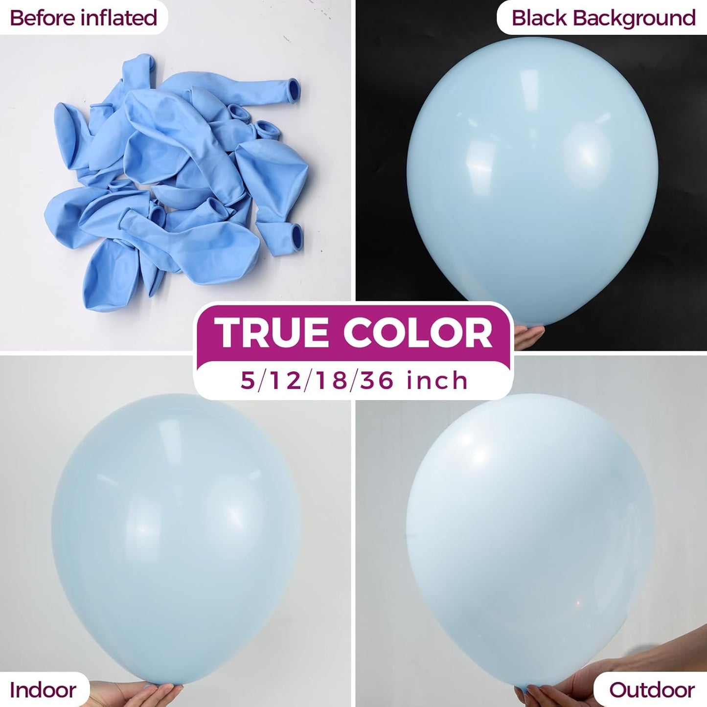 Bezente Pastel Blue Latex Party Balloons - 150 Pack 5 inch Round Helium Light Blue Bridal Blue Balloons for Boys Girls Birthday Bridal Shower Gender Reveal Wedding Anniversary Party Decorations
