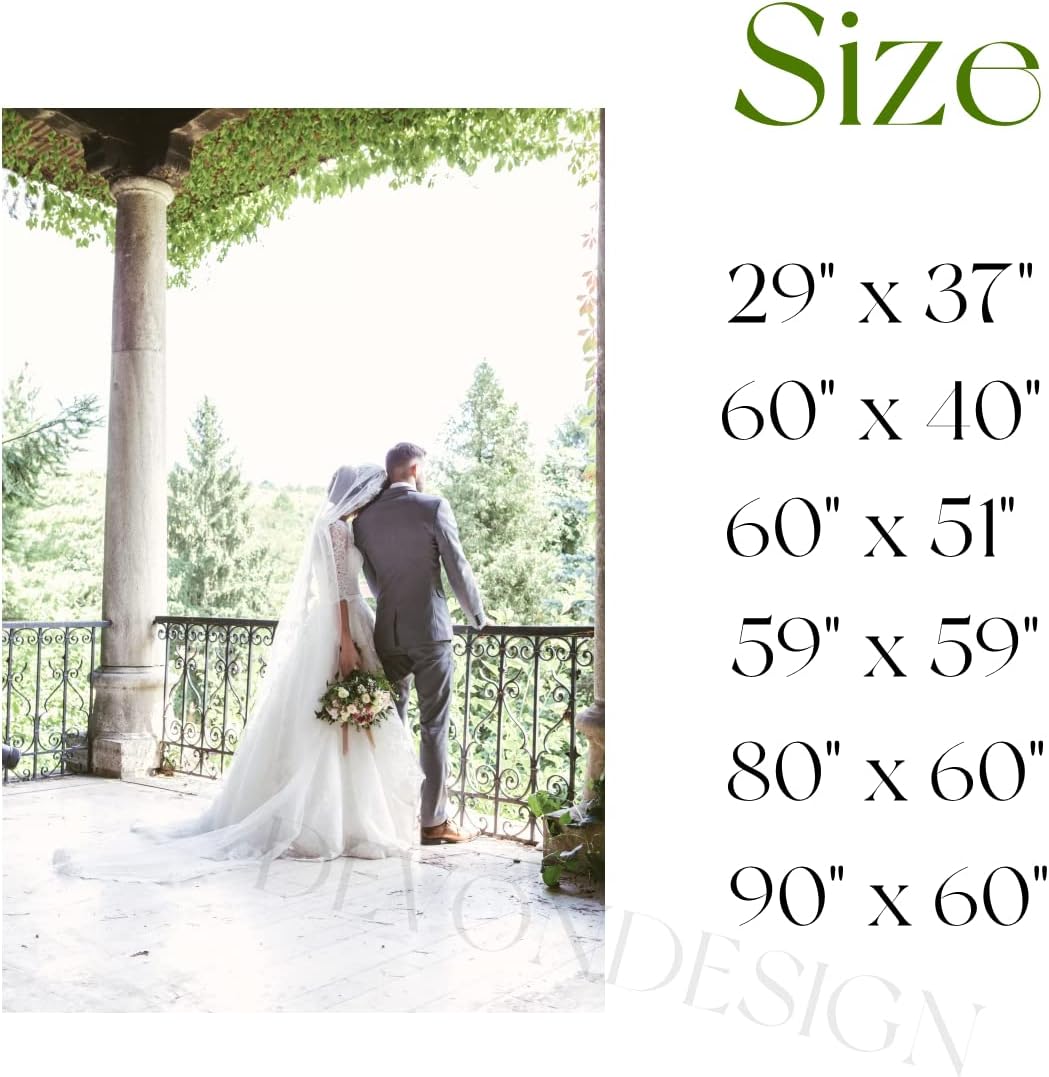 Wedding Backdrop for Reception, Custom Tapestry with Names & Date, Personalized Calligraphy Banner Ceremony, Flowers and Leaves Deisgn, Arch Decor One Size