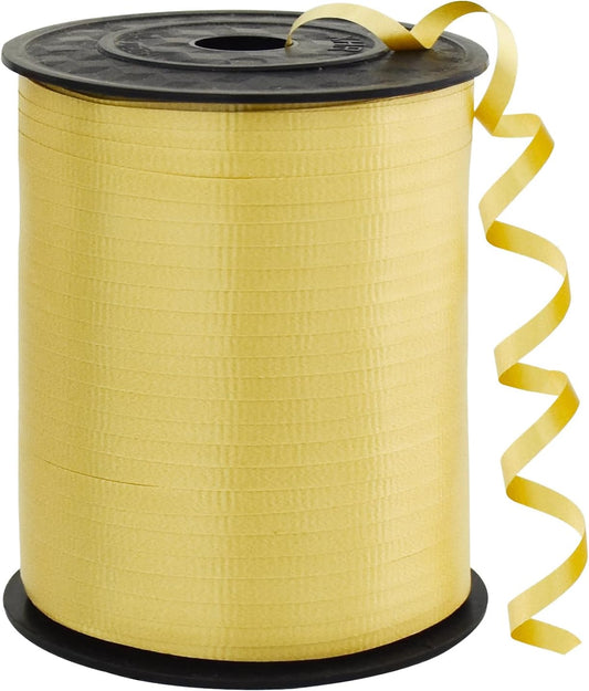 BEISHIDA 500 Yards Matte Gold Curling Ribbon Balloon String Crimped Ribbons for Gift Wrapping Ribbon for Birthday Halloween Party Decoration Festival Art Craft Christmas Gift Wraps