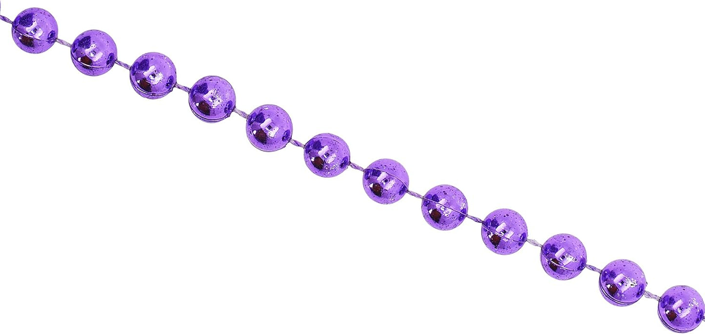Mandala Crafts 4mm Faux Purple Pearl Beads Roll - 44 Yards Strand of Fake Pearls Chain Garlands Spool String for Christmas Tree, Wedding, Party, Vases, DIY Decoration