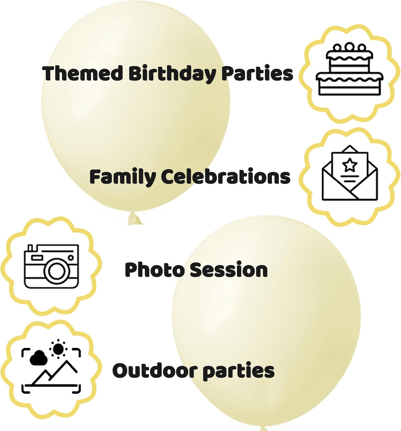 110pcs Pastel Yellow Balloon 12 Inch, Pastel Yellow Latex Balloons for Birthday Party Baby Shower Wedding(with 2 Ribbons).