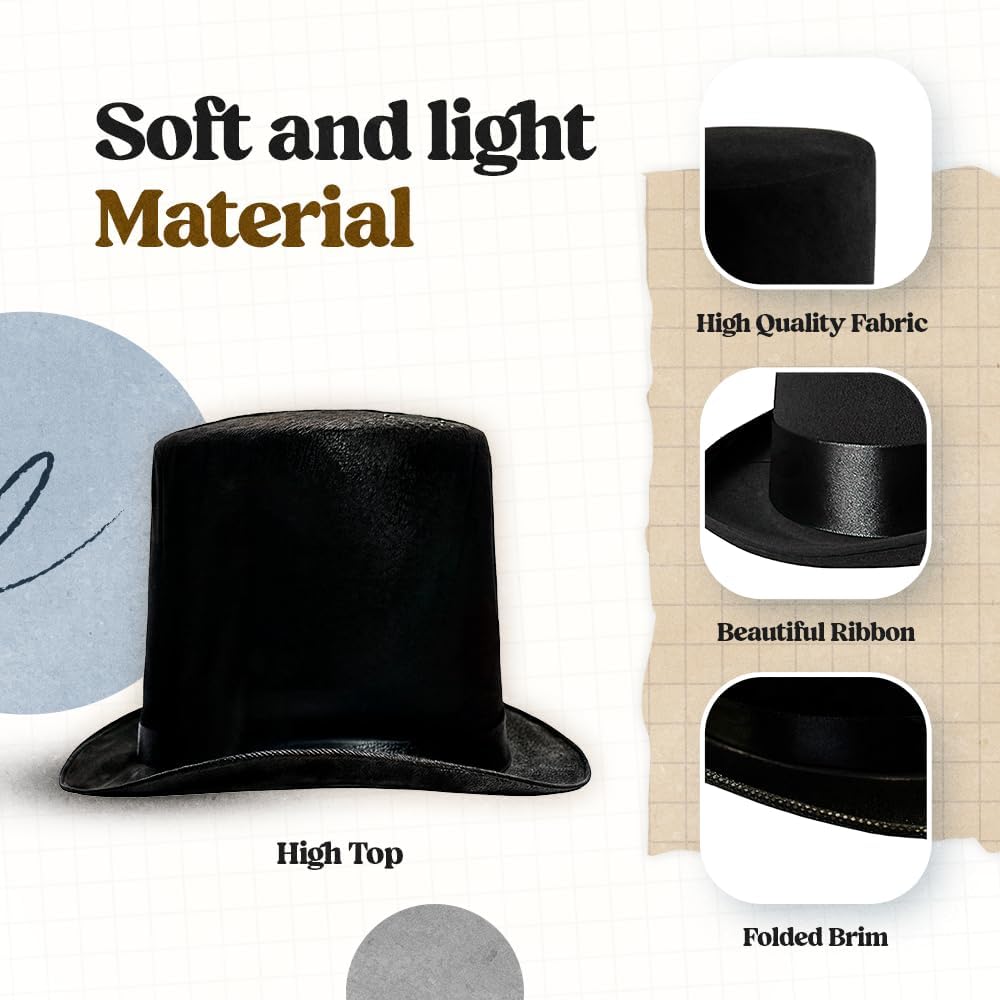 Funny Party Hats Top Hats for Adults Dress Up Hats Costume Party Hats for Men Women Unisex