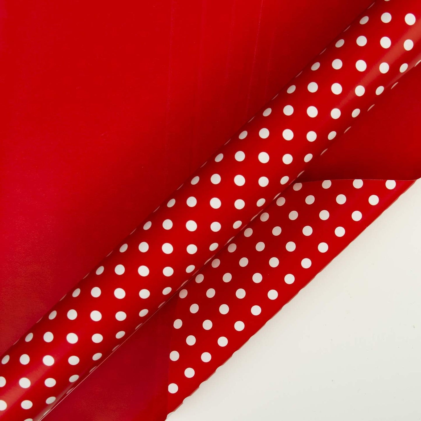 WRAPAHOLIC Reversible Wrapping Paper - Mini Roll - 17 Inch X 33 Feet - Red and Polka Dot Design for Birthday, Holiday, Wedding, Baby Shower