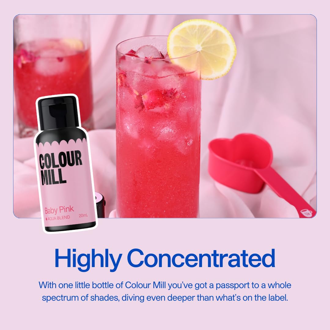 Colour Mill Aqua Blend Water-Based Food Coloring, 20 Milliliters Merlot