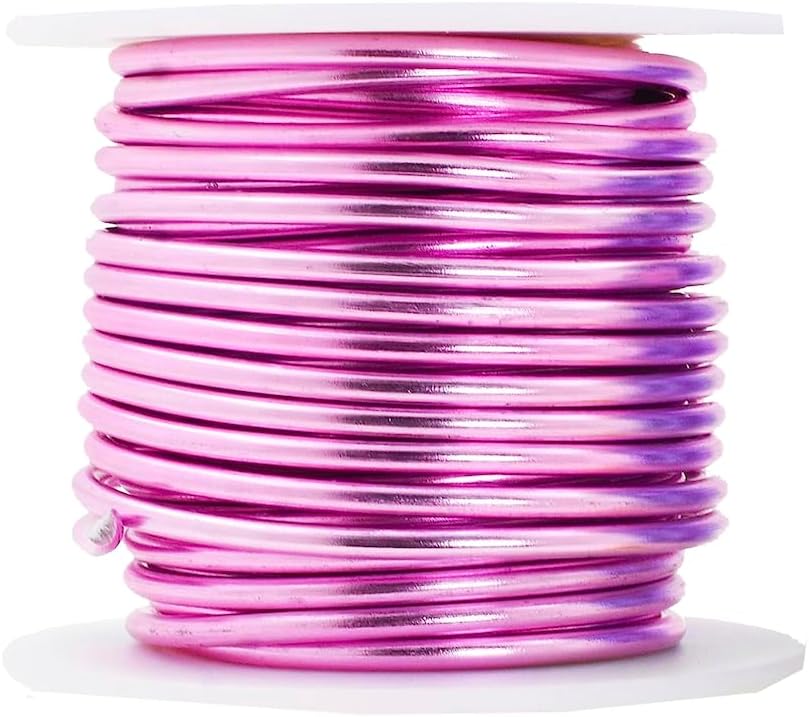 Mandala Crafts 8 Gauge Anodized Aluminum Craft Wire for Jewelry Making - 128 FT Colored Flexible Pastel Wire - Bendable for Bonsai Armature Crafting Sculpting
