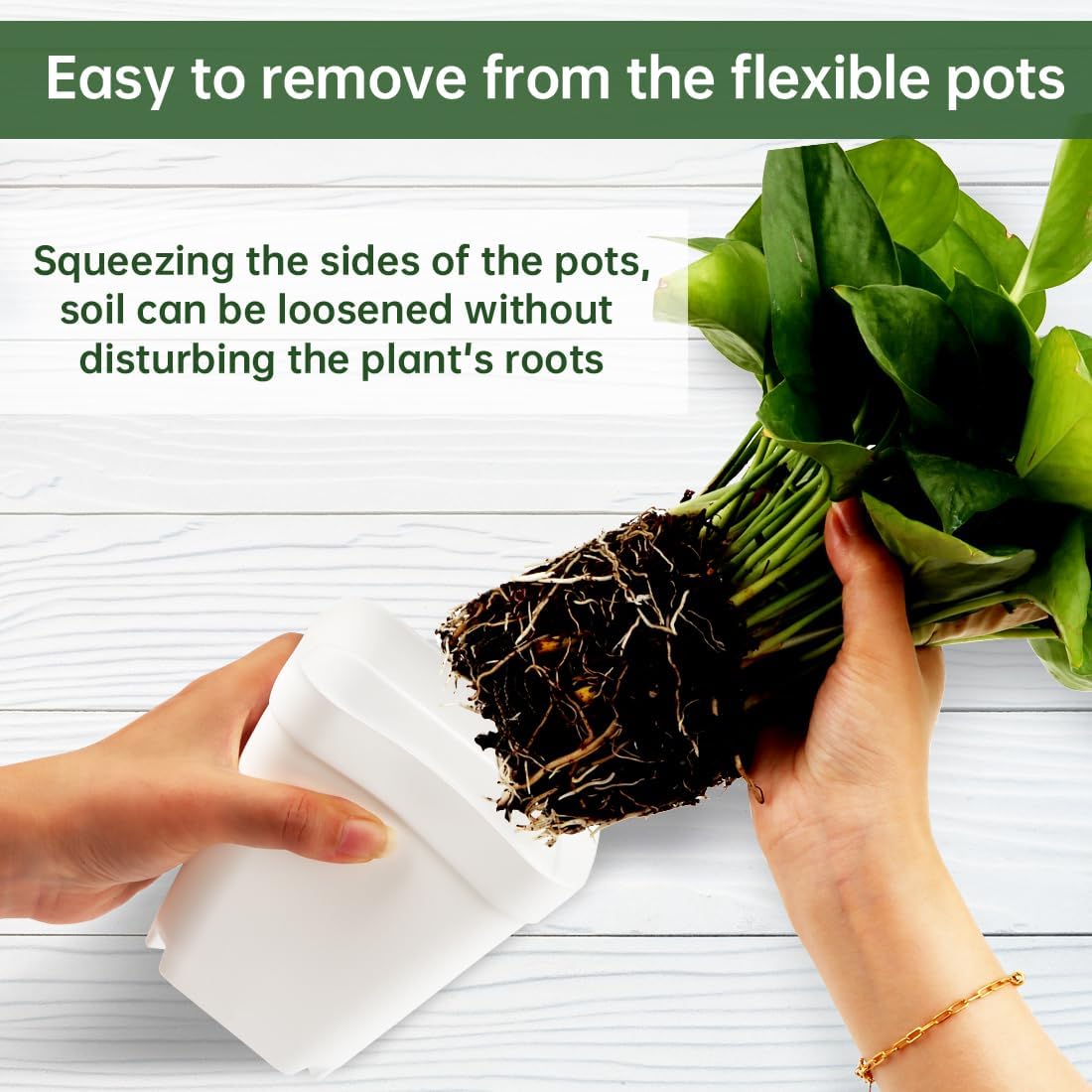 BTPLASTIK 120 Pcs Nursery Pots 3.5 Inch, Plastic Seed Starting Pot with Drainage Holes, Small Sturdy Seedling pots for Planting, Cuttings (White)