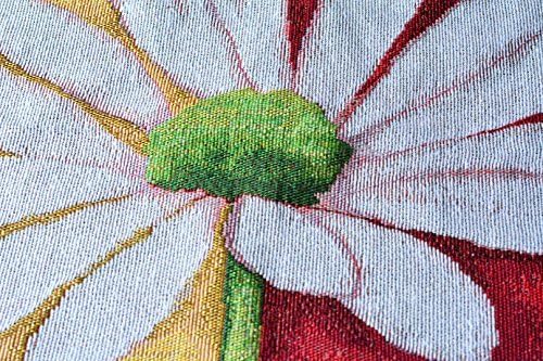 Tache Floral Colorful Yellow Red White Decorative Spring Daisy Flower Loves Me Not Woven Tapestry Long Kitchen Dining Table Runner 13x90