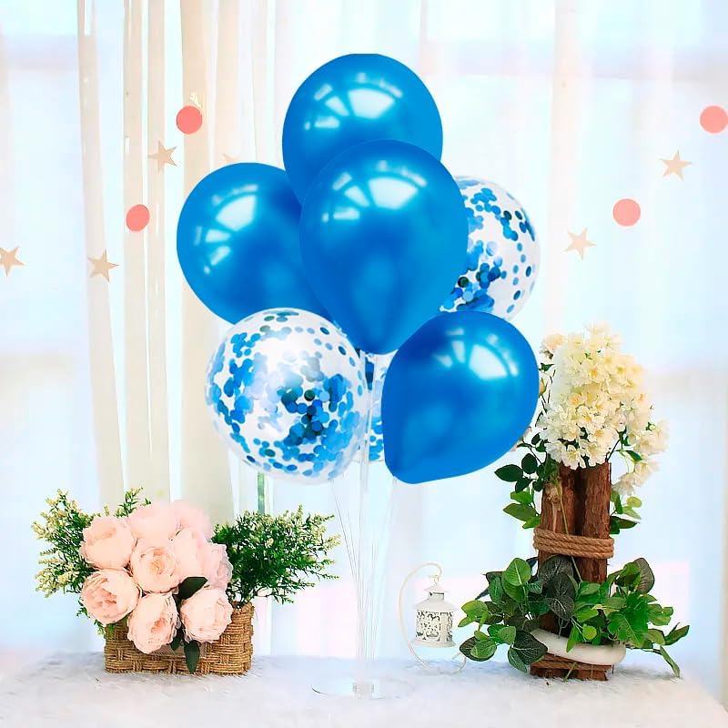 Blue Balloon Stand Centerpiece Table Decorations for Men's Birthday Father's Day Retirement Graduation Decorations Class of 2025(Blue set4)