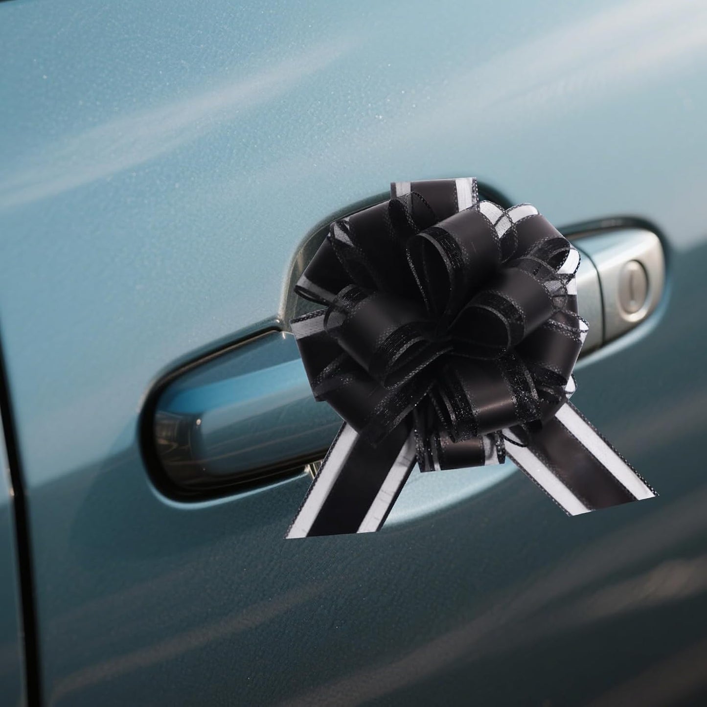 6 Pcs 6 Inch Black Pull Bows, Perfect for Gift Wrapping, Weddings, Party Decorations, Crafts Easy-to-Use Pull Bows for Gifts and Events