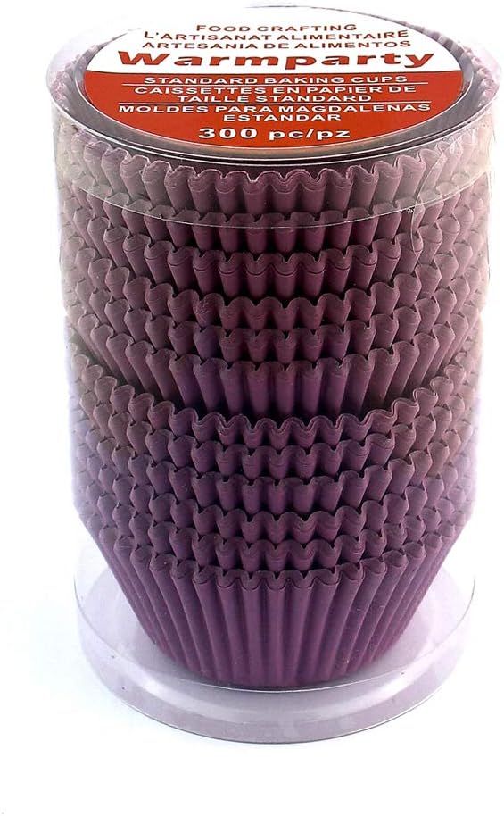 Baking Cups Cupcake Liners, Standard Sized, 300 Count (Purple)