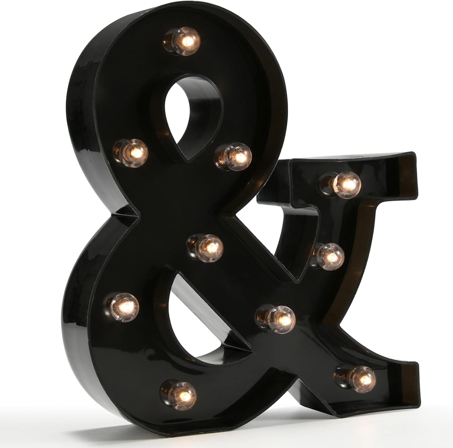 Light Up Black Alphabet Marquee Letters Sign LED Marquee Number Lights Sign for Night Light Home Bar Christmas Lamp Birthday Party Wedding Decoration &