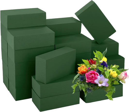 30 PCS Floral Foam Blocks, Green Flower Foam Bricks for Fresh & Artificial Flowers, Wet and Dry Florist Foam for Arrangements, Crafts, Bouquets, DIY Centerpieces, 5.5 x 3.1 x 1.8 in