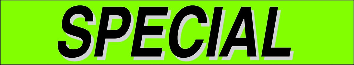 Ez-line Vinyl Windshield Stickers 3 Dozen 15 Inch Chartreuse Slogan Dealership Pro Pack for Car Lots (EZ115-Pack5)