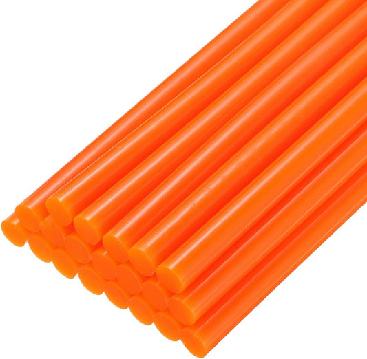 uxcell 20pcs Hot Glue Sticks for Glue Gun 7/16-inch x 10-inch Mini Hot Melt Adhesive Glue Stick Orange