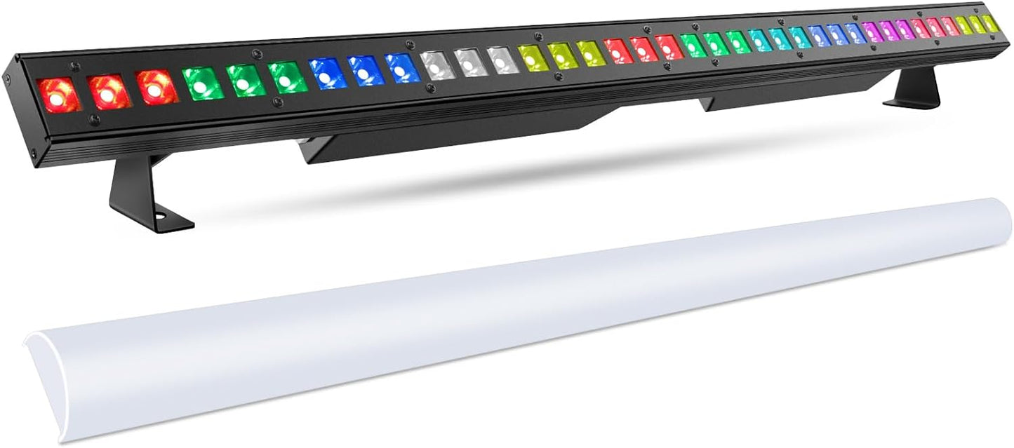 LED Stage Wash Light Bar - OPPSK 120W 36LEDs RGBW DMX Light Bar with Detachable Cover Chasing Function 41 Static Colors & 56 Shows LED Beam Light for Wedding Church DJ Live Events Stage Lighting