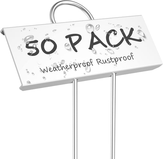 STARTOSTAR 50-Pack Metal Plant Labels, 10.6" Garden Markers Reusable Nursery Tags for Vegetables Herb Flower Seed Greenhouse