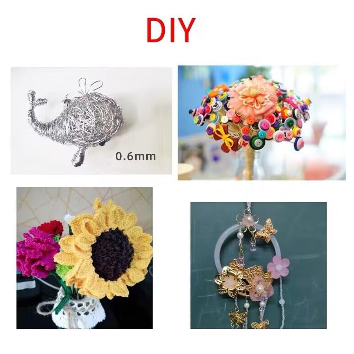 76Yards 26Gauge Silver Metal Floral Wire Flexible Paddle Florist Garden Wire for Flower Arrangement,Crafts,Christmas Wreaths Tree,Garland.