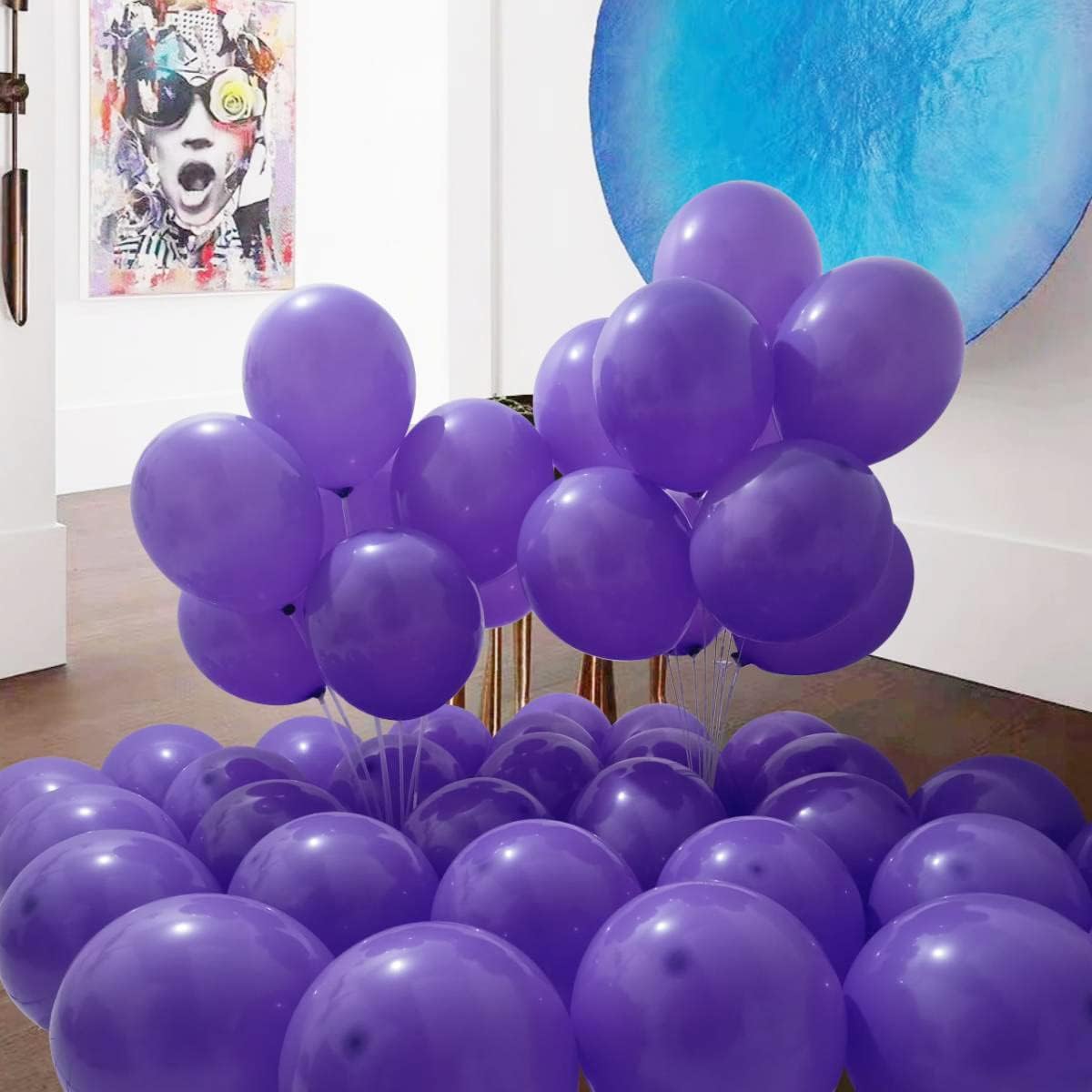 300 Pack Purple Balloons 12 inch Purple Latex Party Balloon Bulk for Various Party Events Decorations