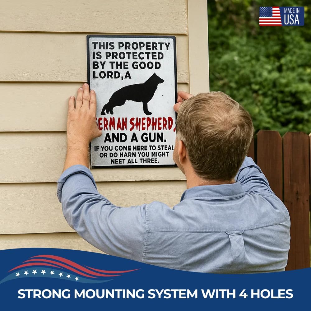 Custom Metal Signs By DC for Outdoor Use – Heavy Duty 1mm Thick Personalized Metal Sign | Vintage Outdoor Wall Art, Yard Decor, Street, Garage & Garden Signs | Multiple sizes | Made in USA