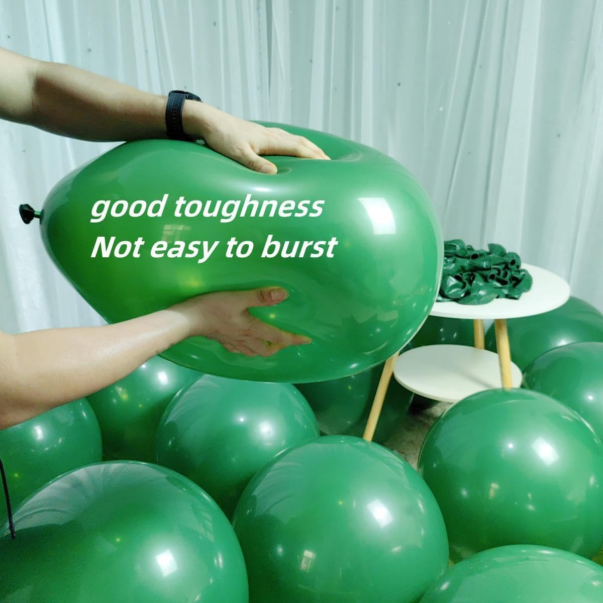 90 Pack Green Balloons 18 inch Dark Green Latex Big Balloons for Party Decorations and Events ZWZLIULIAN