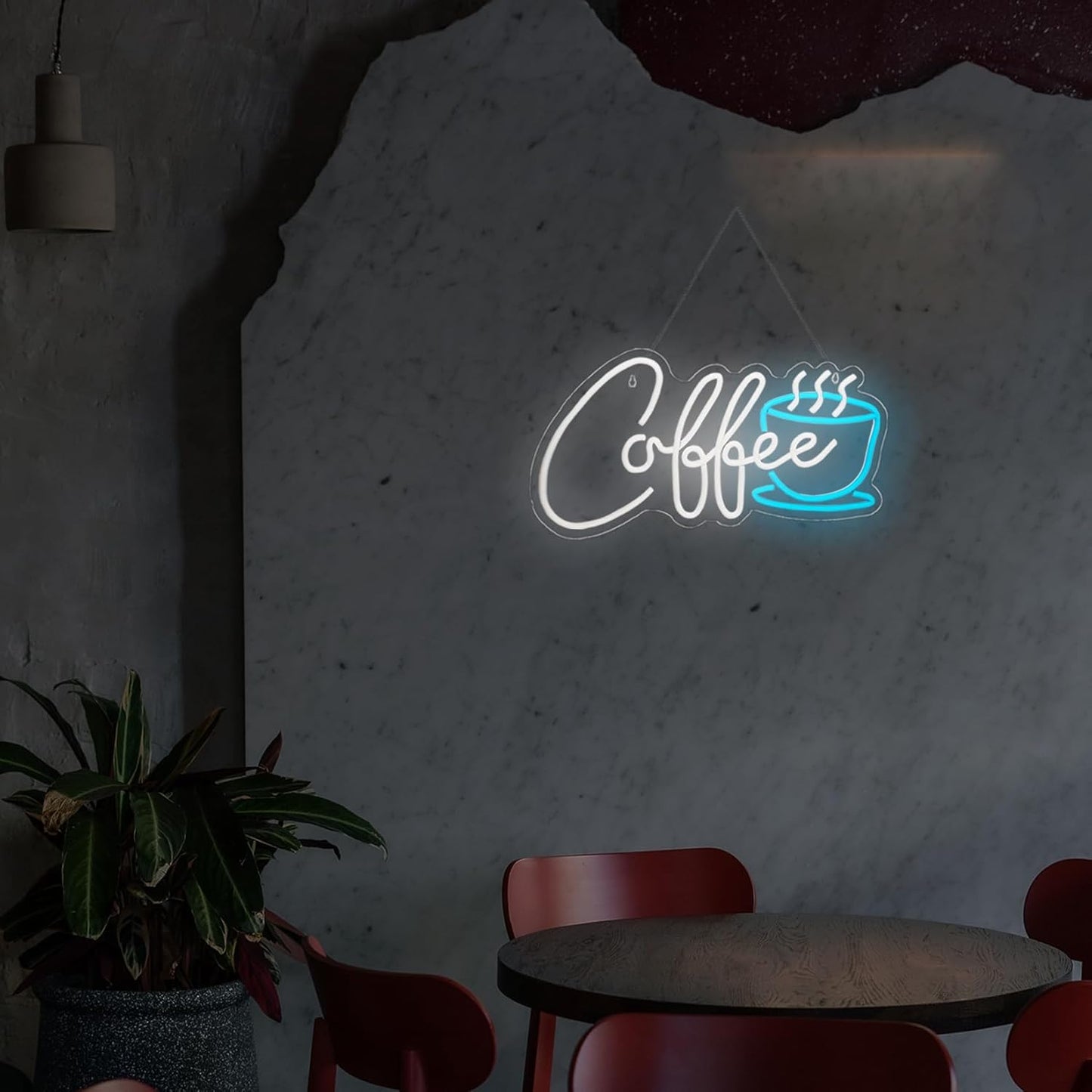 Coffee Neon Sign Led Wall Art Decor Coffee Bar Sign Light Up for Cafe Station Home Room USB Powered 16.5"x8.6"