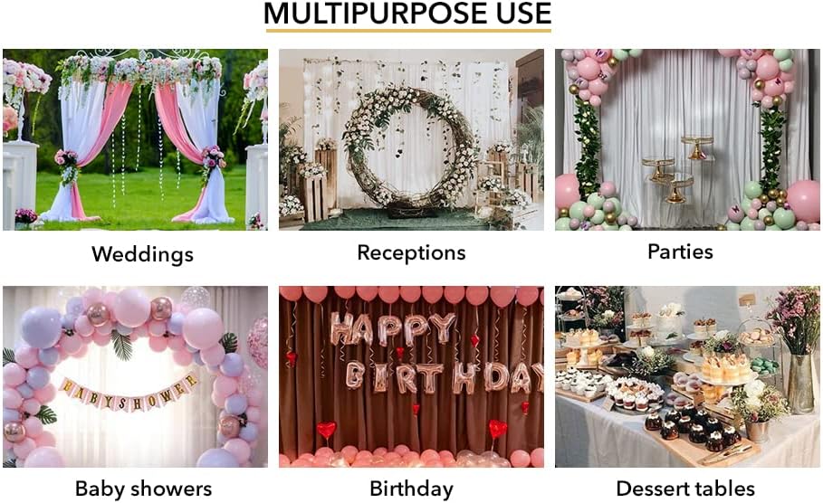 AK TRADING CO. 10 feet x 8 feet IFR Polyester Backdrop Drapes Curtains Panels with Rod Pockets - Wedding Ceremony Party Home Window Decorations - Dark Teal