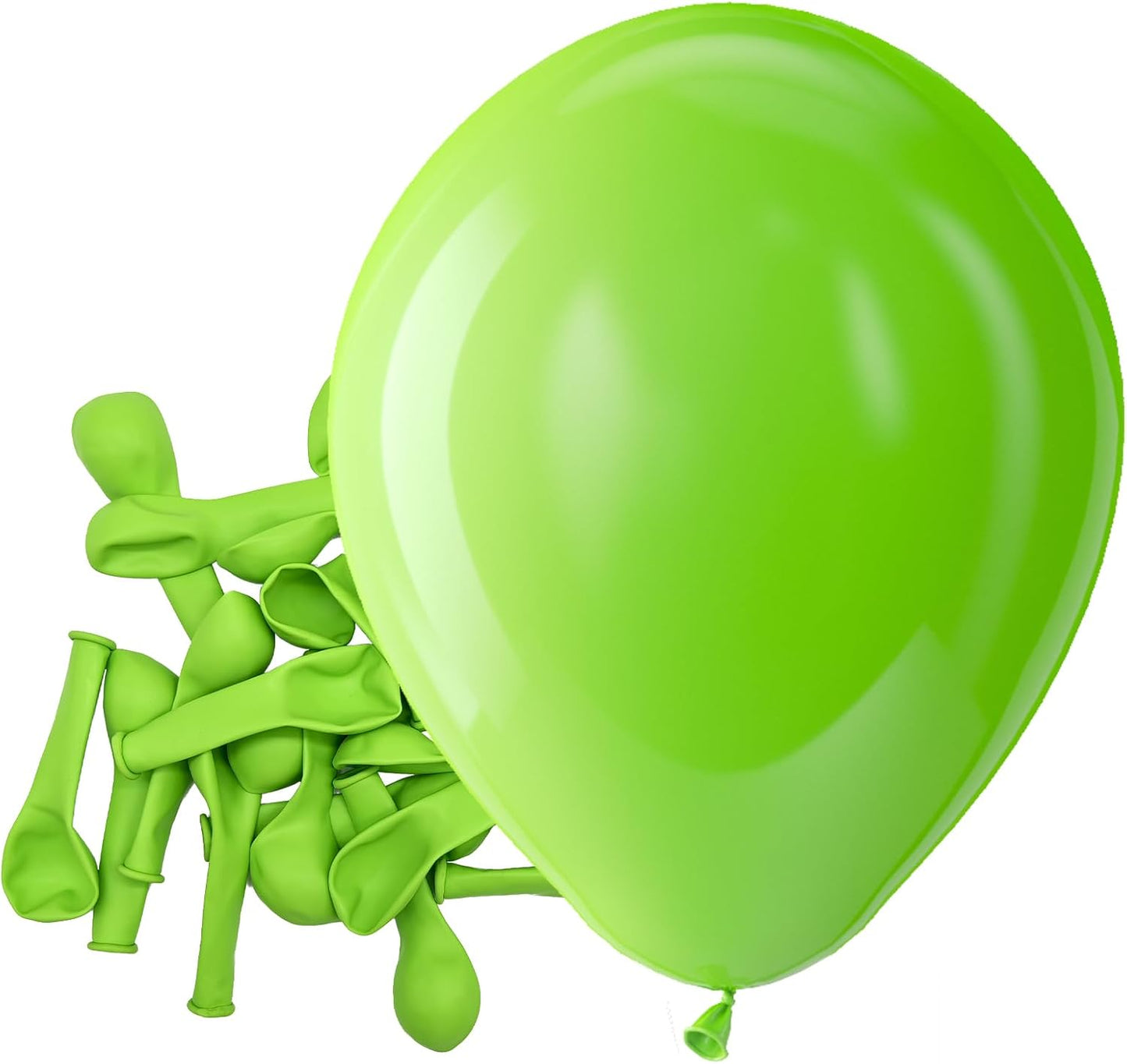 Bezente Lime Green Latex Party Balloons - 150 Pack 5 inch Matte Green Balloons Small Light Green Balloons for Birthday Bridal Shower Dinosaur Jungle Party Decoration